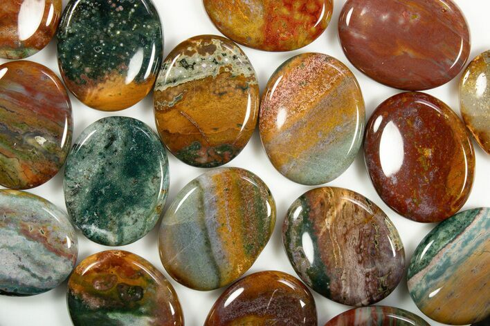 Polished Ocean Jasper Worry Stones  - Photo 1